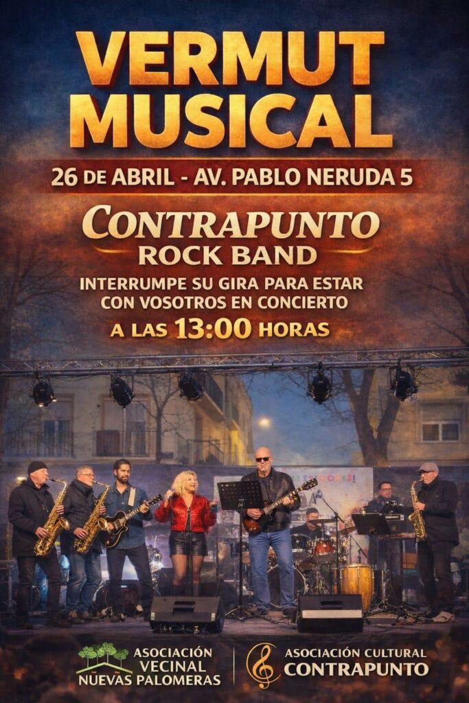 Vermut musical 26 Abril con son del valle AAVV Nuevas Palomeras
